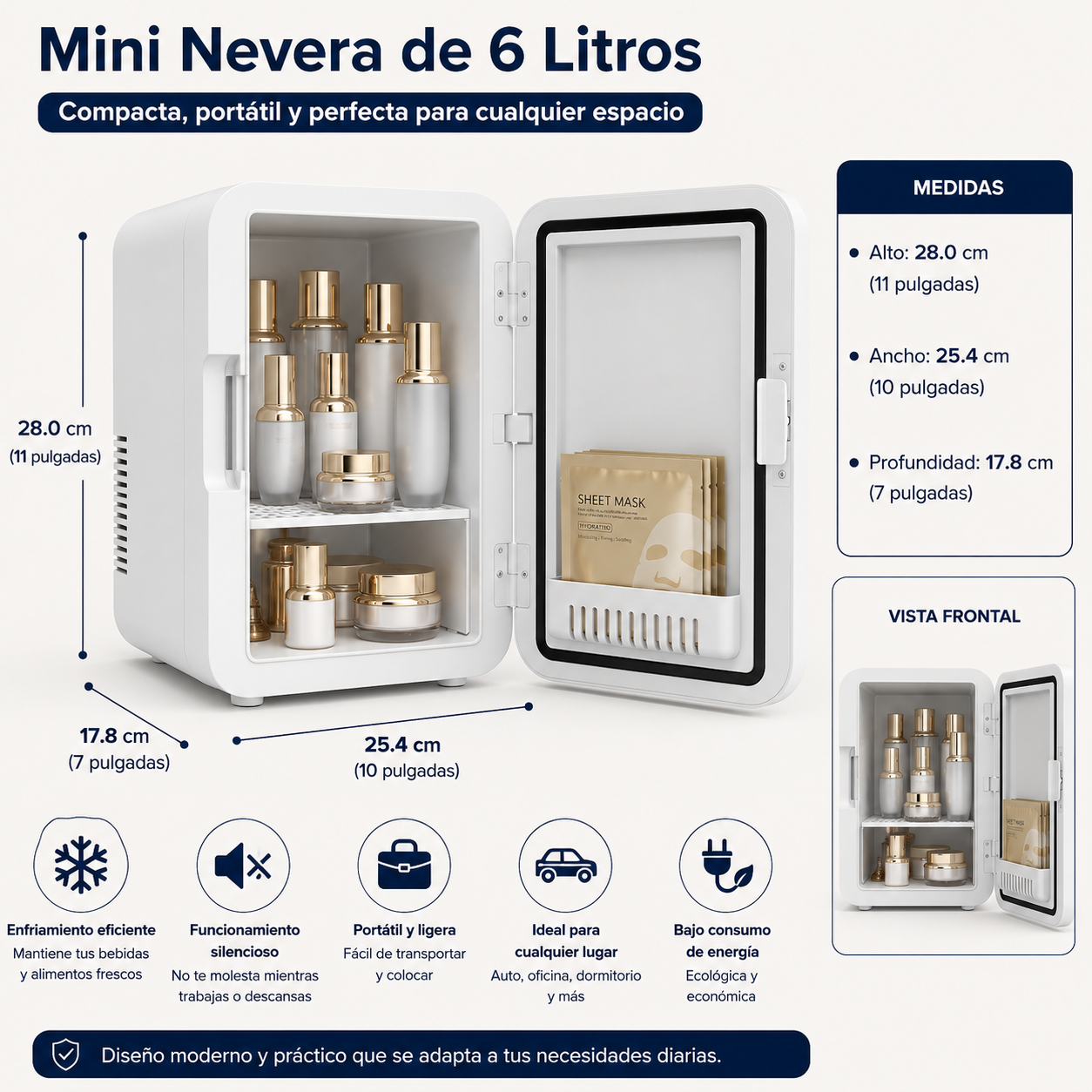 Mini nevera 6L