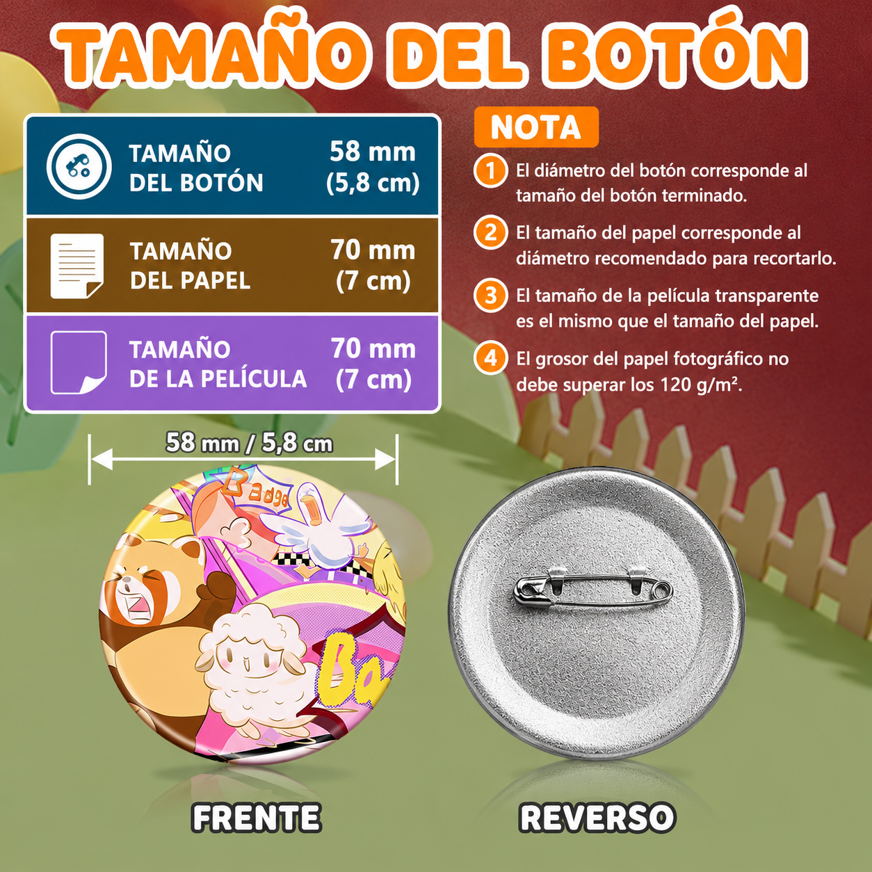 Máquina de prensa para botones color lila (SOBRE PEDIDO)