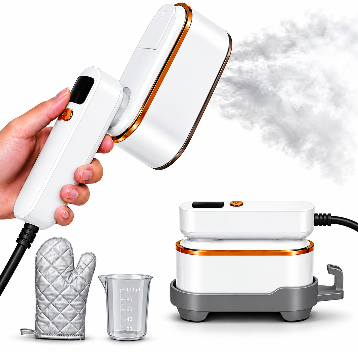 Plancha Vaporizadora de viaje, portátil de mano de 1500 W para ropa (SOBRE PEDIDO)