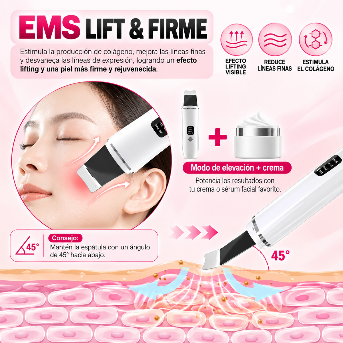 Peeling, Espátula Facial ultrasónica