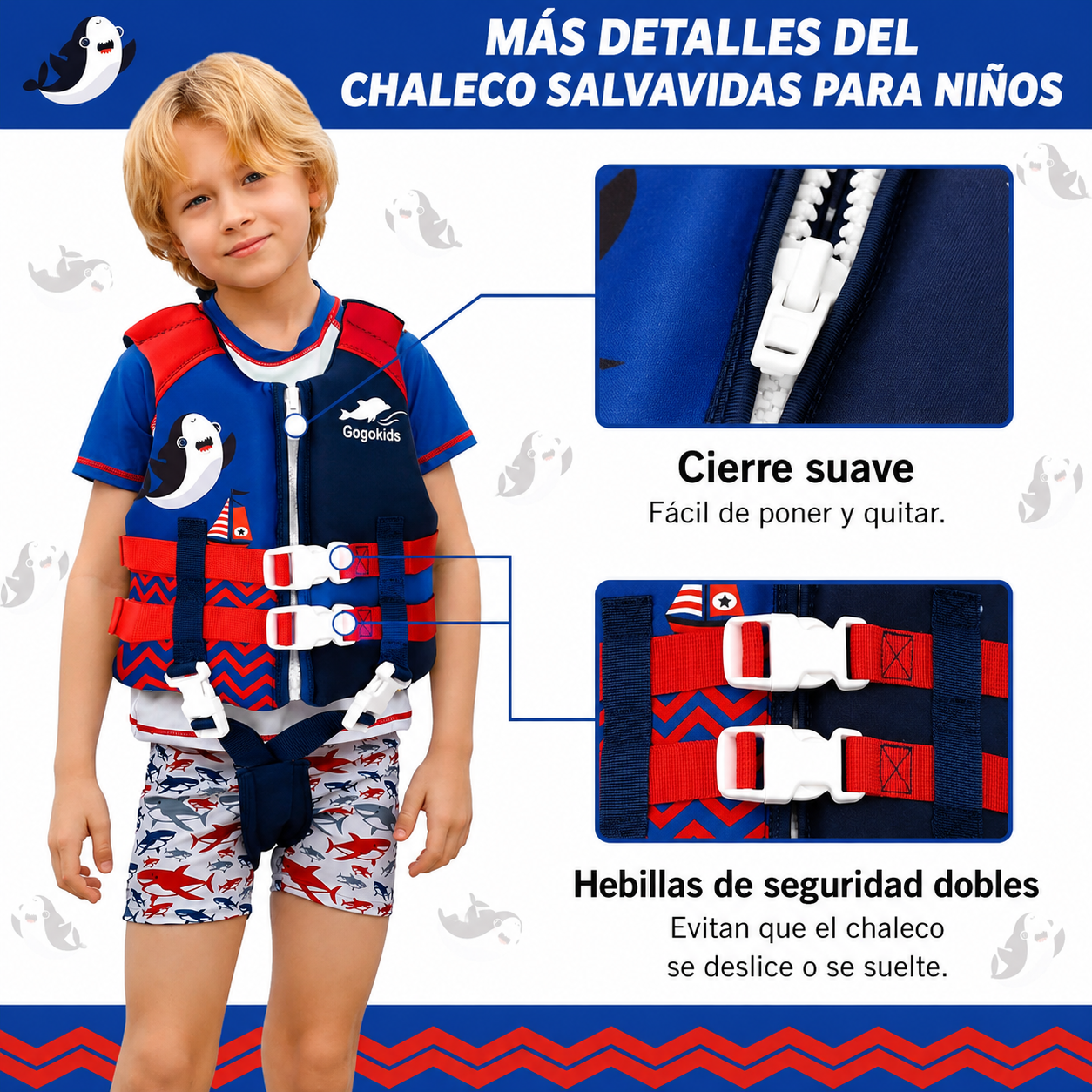 Chaleco para niños 3-5 años color Azul oscuro