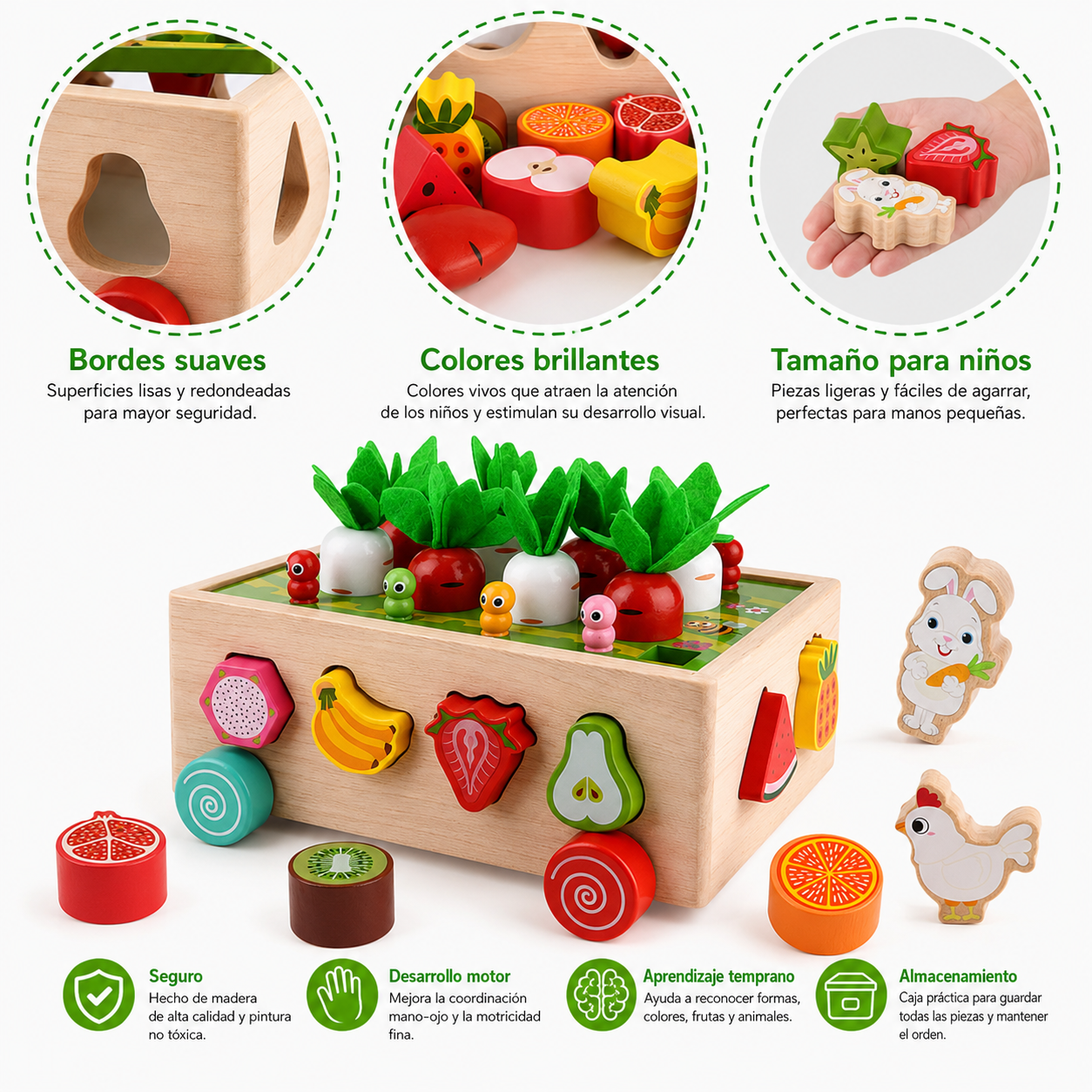 Juego de madera actividades motricidad Aprendizaje
