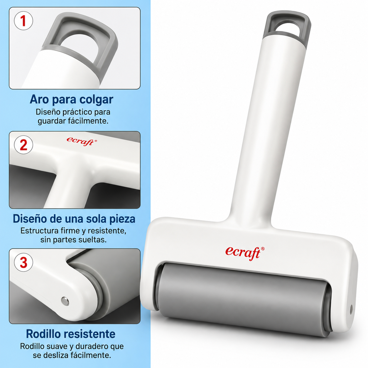 juego de herramientas blanco de rodillos y pinzas para manualidad (SOBRE PEDIDO)