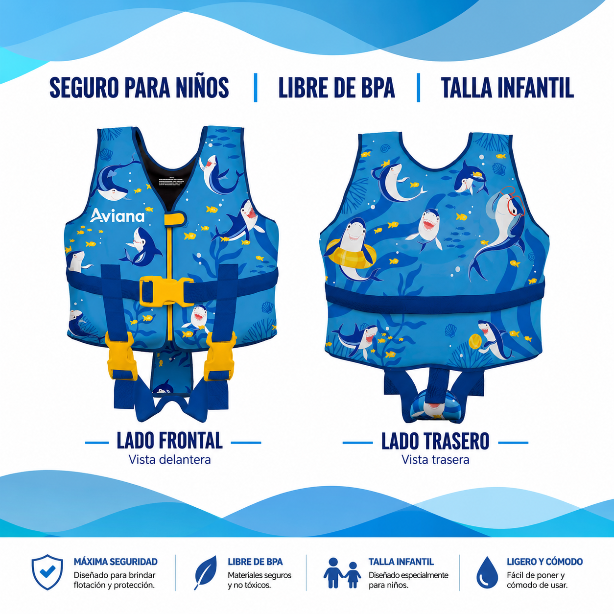 Chaleco para niños 3-5 años
