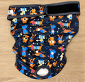 Pañal mascotas talla XXL color negro con diseños de perritos