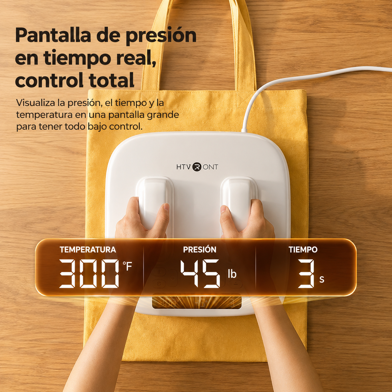 Prensa de calor para camisetas de 25.4 cm x 25.4 cm Rosada