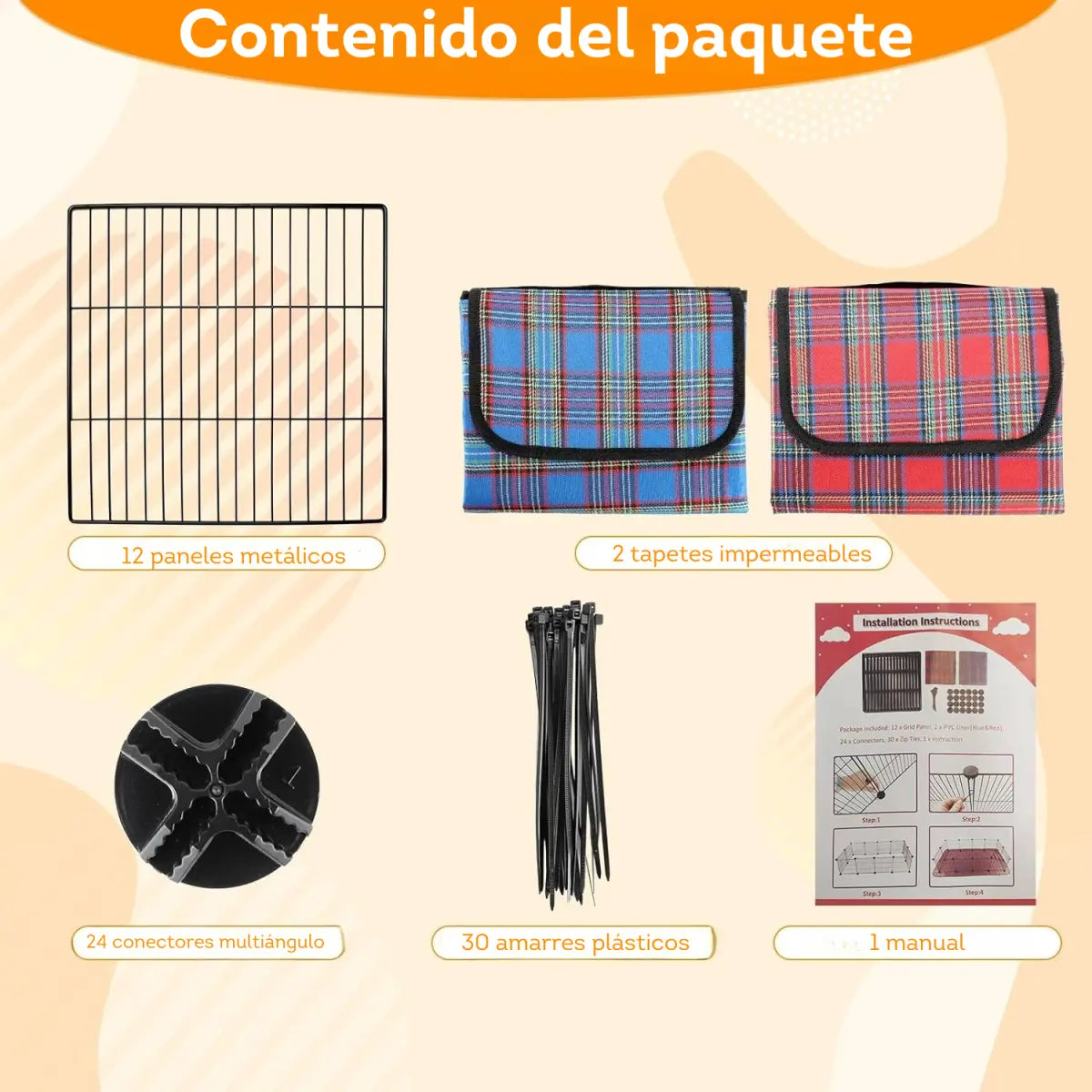 corralito de metal para mascotas pequeñas