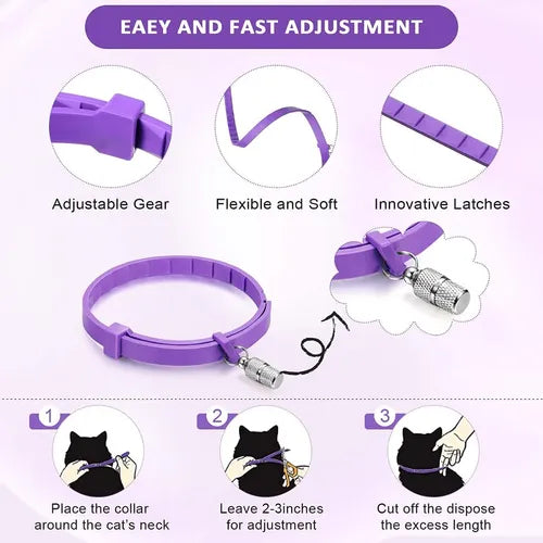 Collar calmate Para Gato Alivia Ansiedad Estres y Miedo, Tranquiliza