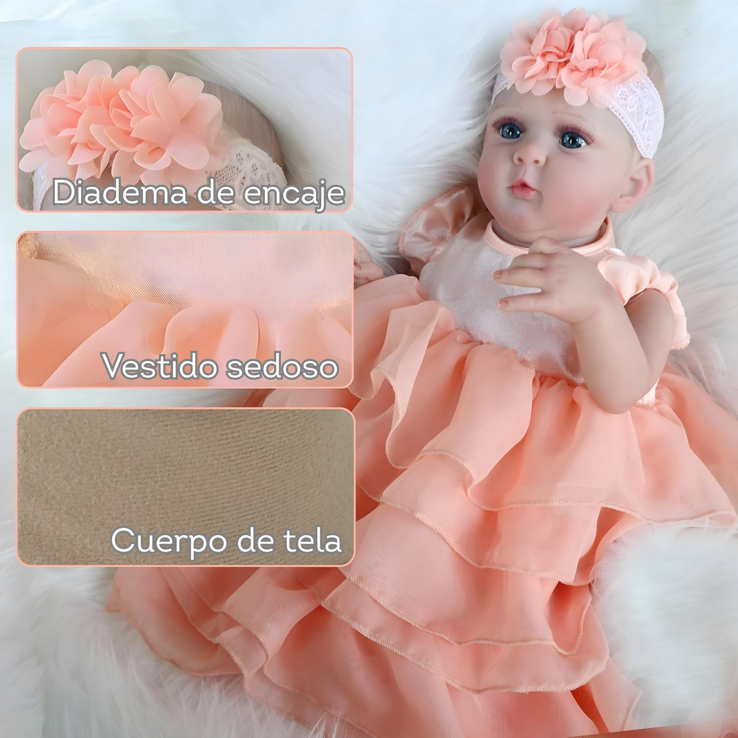 Muñeca reborn de 45.7 cm