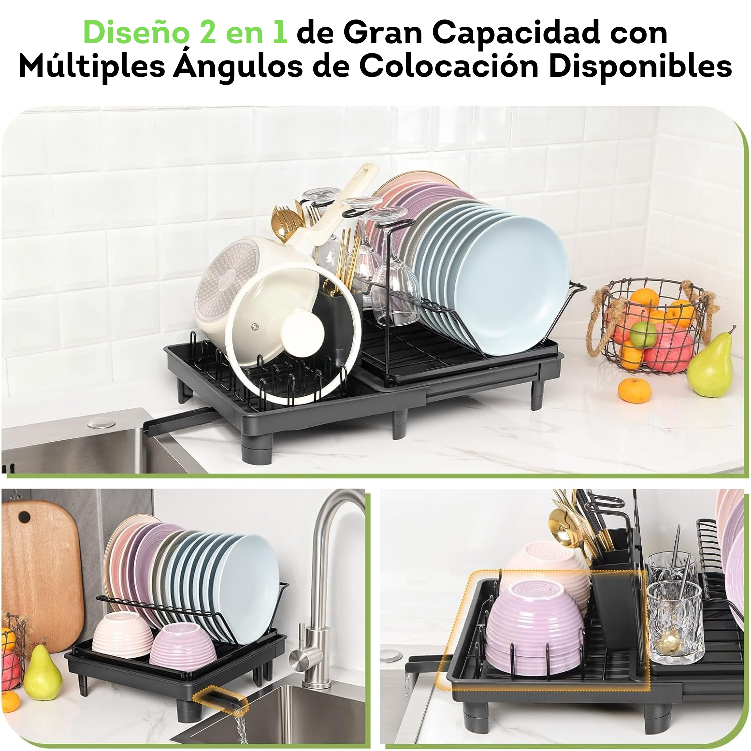 Escurridor de platos expandible