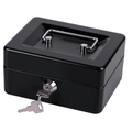 Mini caja de efectivo con cerradura de llave negra