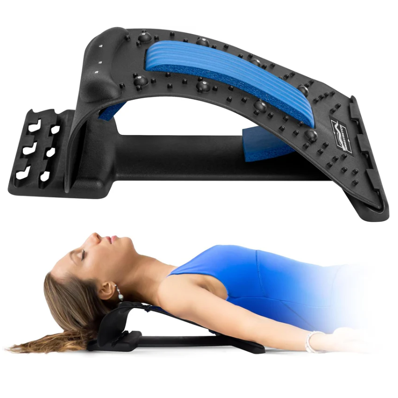 Camilla Espalda Dispositivo Estiramiento Lumbar Alivia Dolor Azul