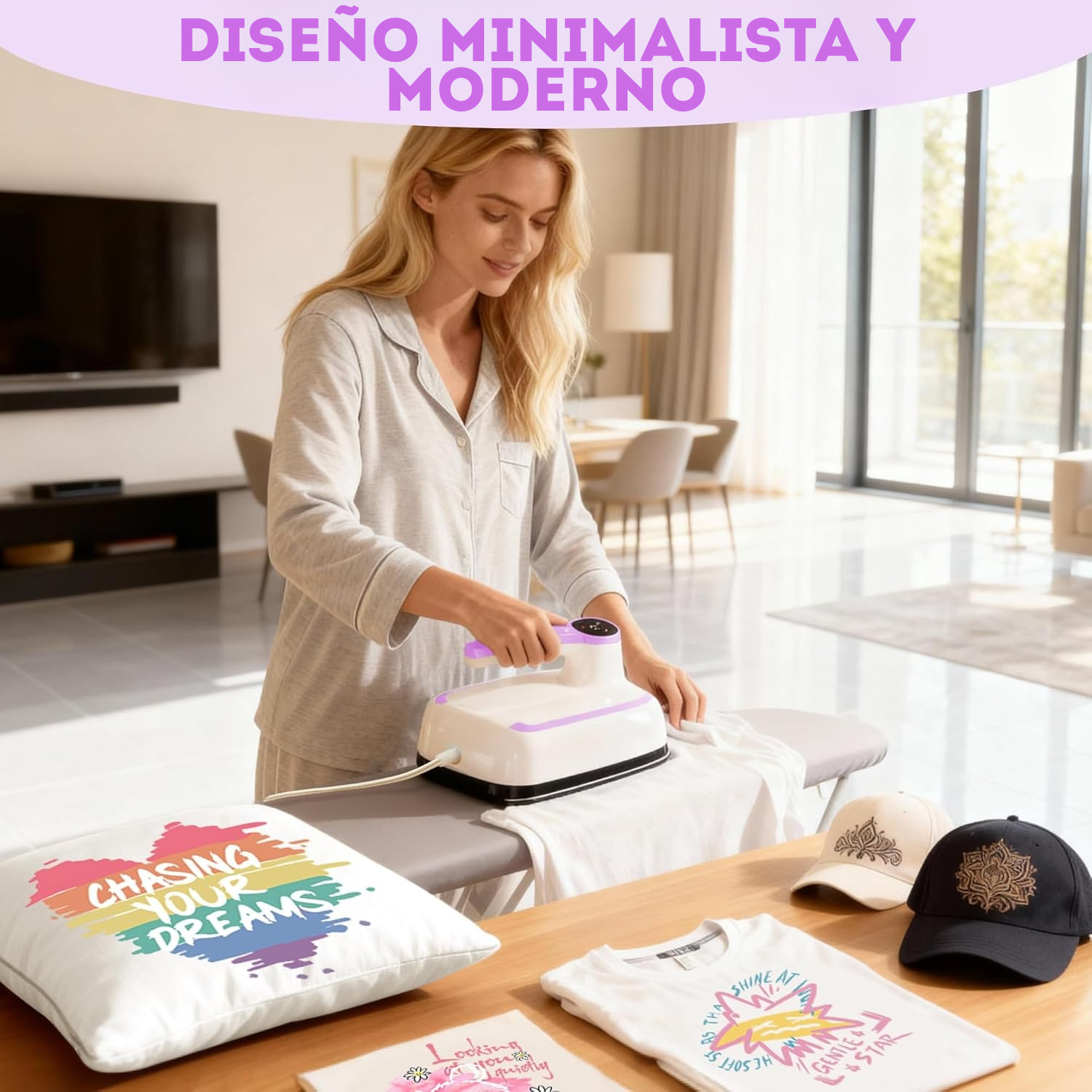 Máquina de prensa de calor para camisetas  - Lila (SOBRE PEDIDO)