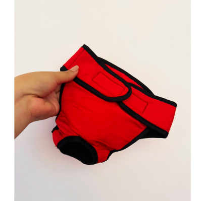 Pañal mascotas talla S color rojo