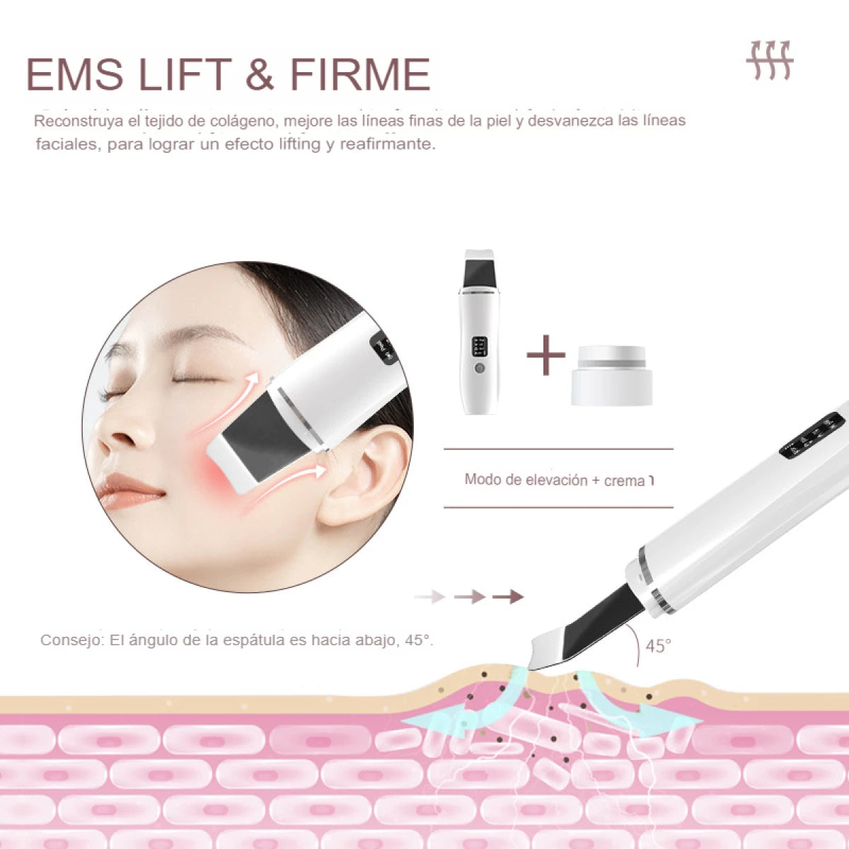 Peeling, Espátula Facial ultrasónica