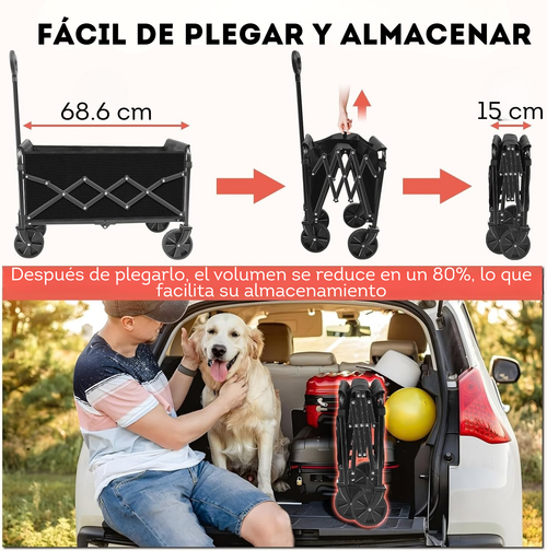 Carro plegable pequeño de 360 libra (SOBRE PEDIDO)