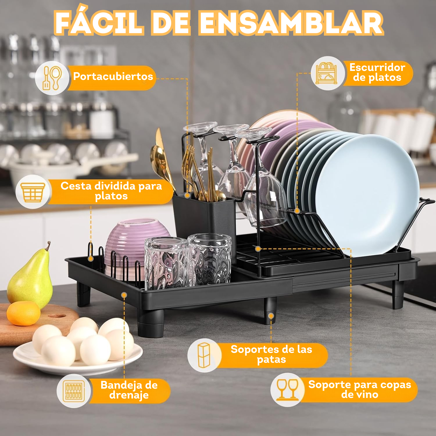 Escurridor de platos expandible