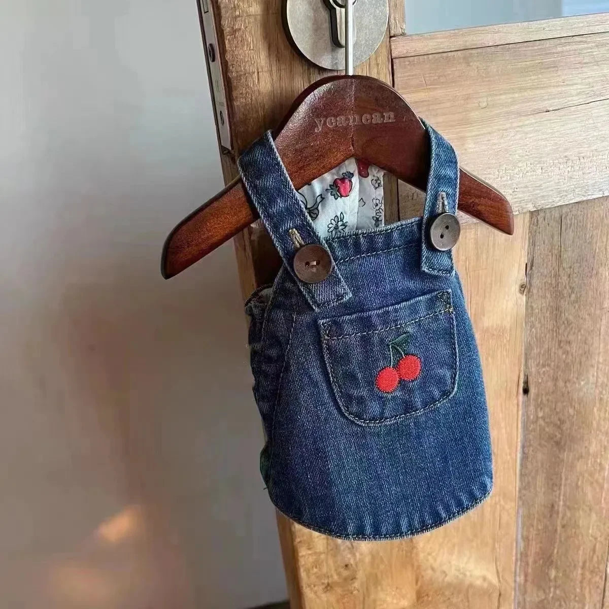 Braga vestido de jean para mascotas (Oscuro)