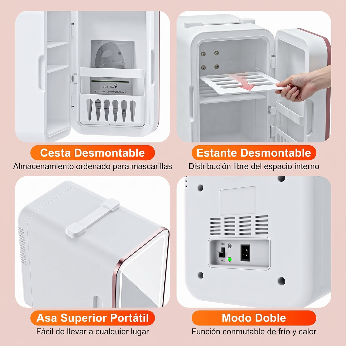 Mini nevera 6 litros Blanca