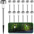 12 Luces lamparas Solares Led Para Exteriores AMARILLAS de estaca