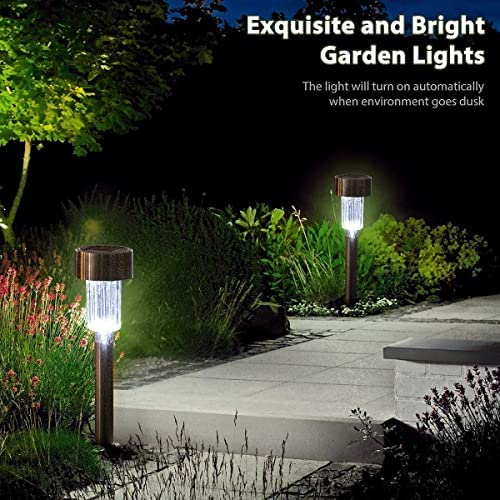 12 Luces lamparas Solares Led Para Exteriores AMARILLAS de estaca