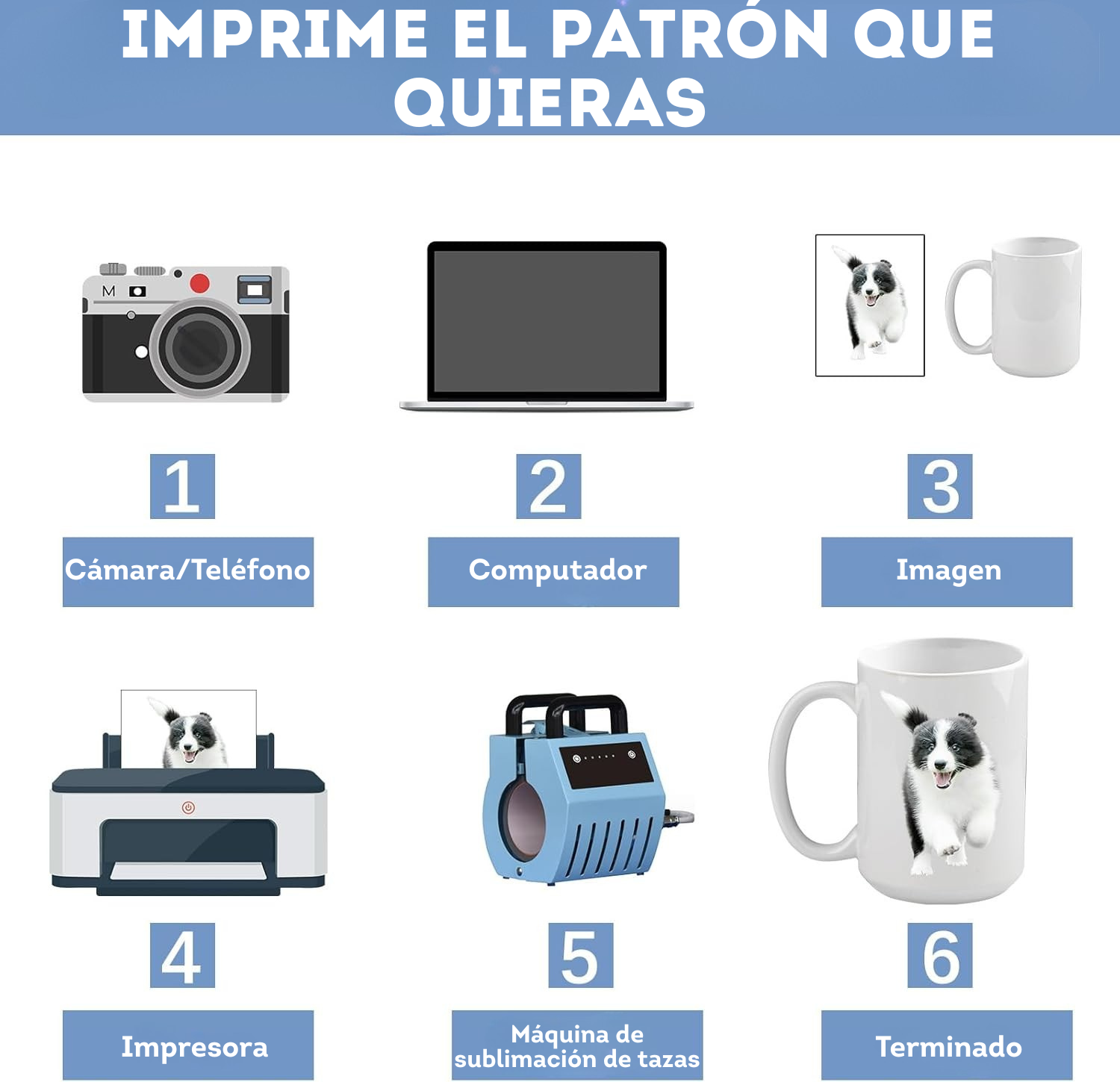 Paquete de 8 tazas de sublimación de 11 oz - SOBREPEDIDO