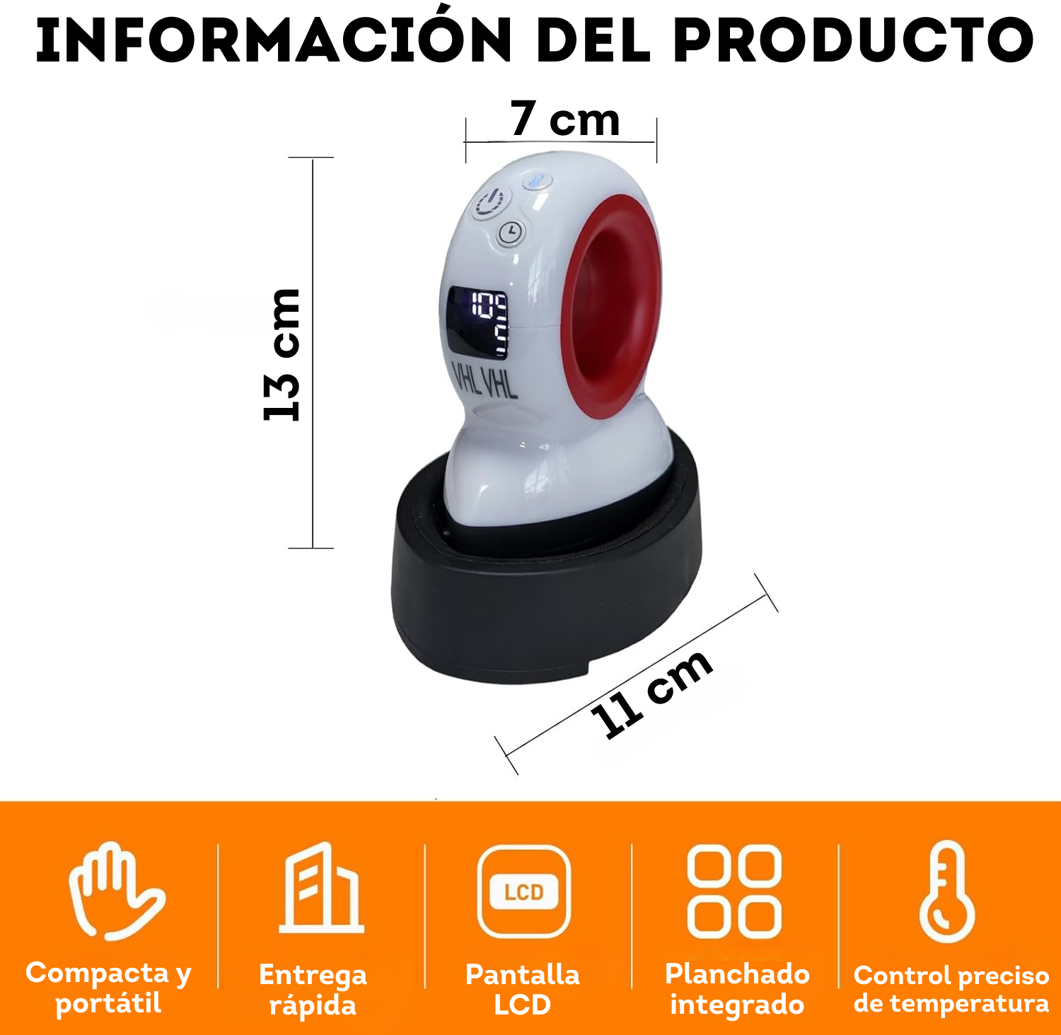 Mini de prensa de calor 4 Niveles de temperatura y temporizador