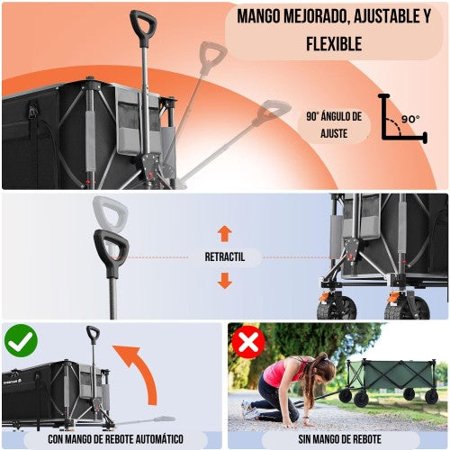 Carro de carga plegable grande (SOBRE PEDIDO)