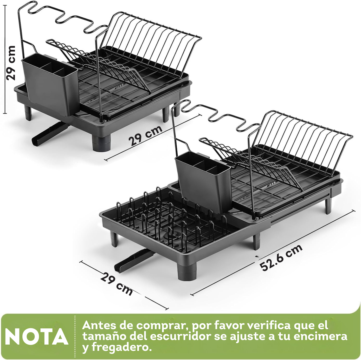 Escurridor de platos expandible