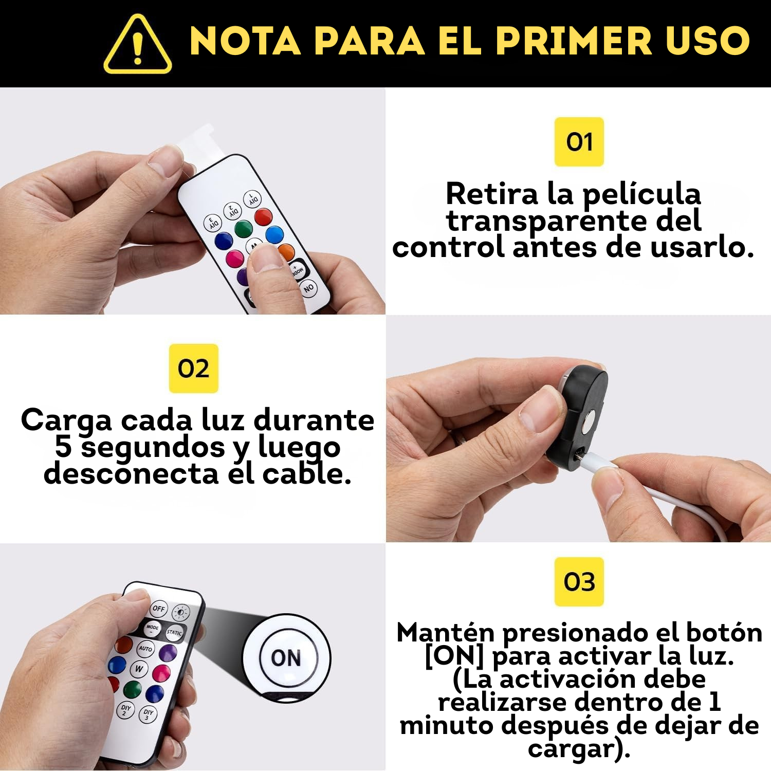 4 luces LED estroboscópicas inalámbricas SOBREPEDIDO