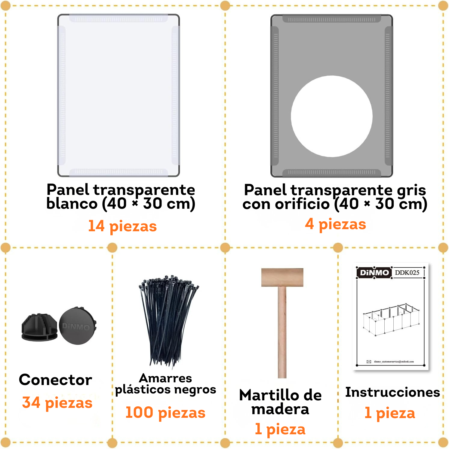 Corral de paneles plasticos para mascotas pequeñas