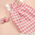 Vestido para Mascotas (Rosa-Cuadros)
