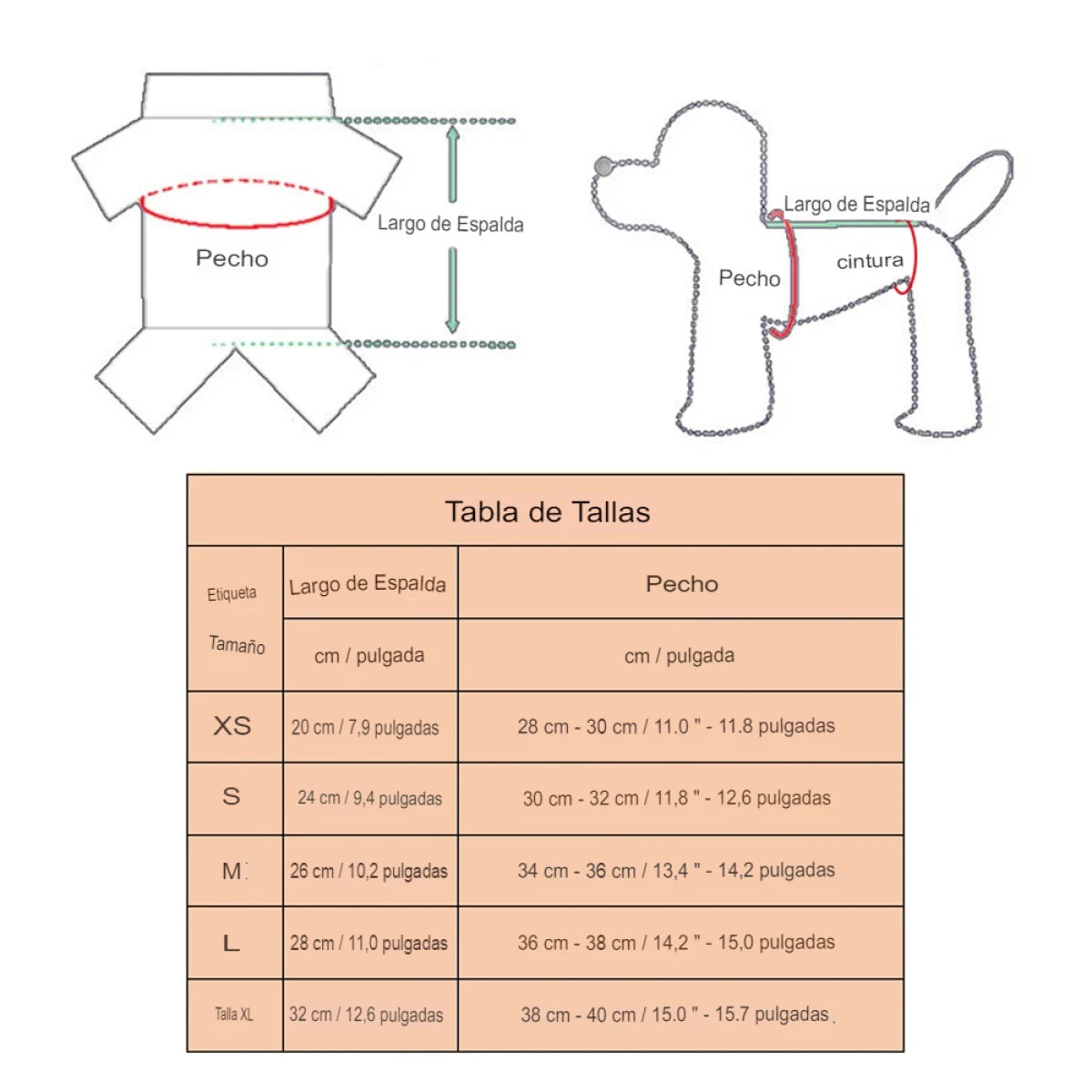 Vestido para Mascotas (Rosa-Cuadros)