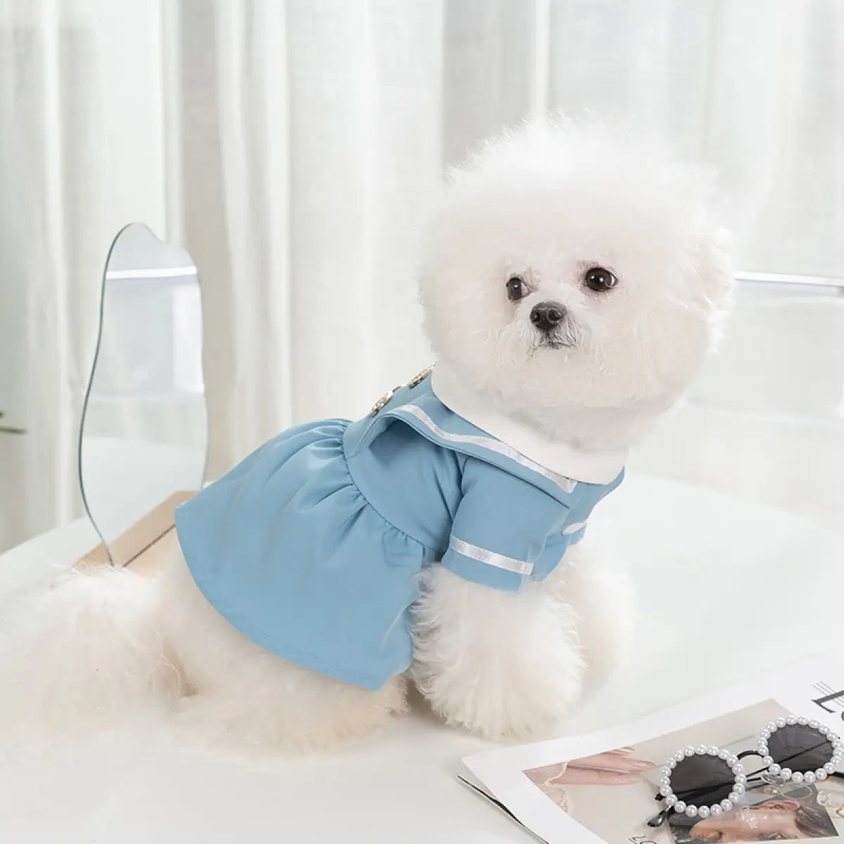 Vestido para Mascotas (Marinero Celeste)