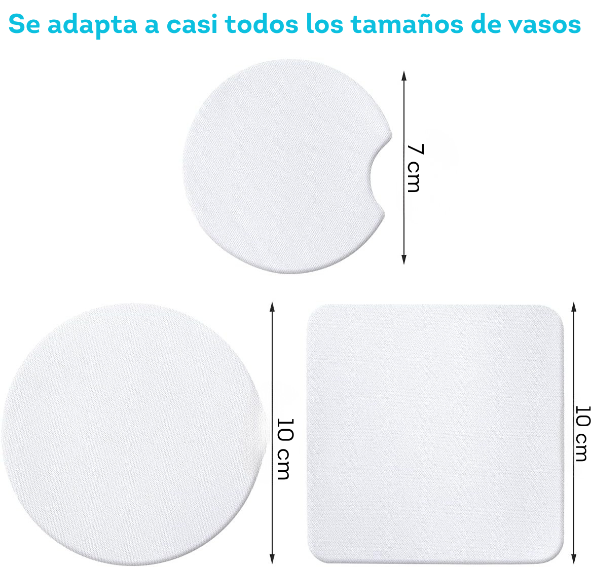 100 posavasos en blanco para sublimación SOBREPEDIDO