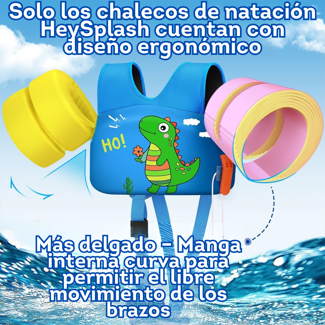 Chaleco de natación para niños 1-2 años
