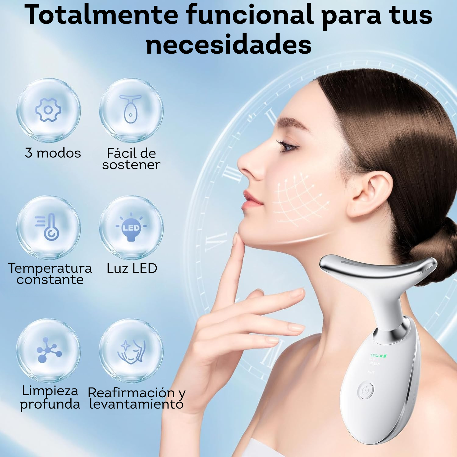 Masajeador para el cuidado de la piel del cuello y la cara