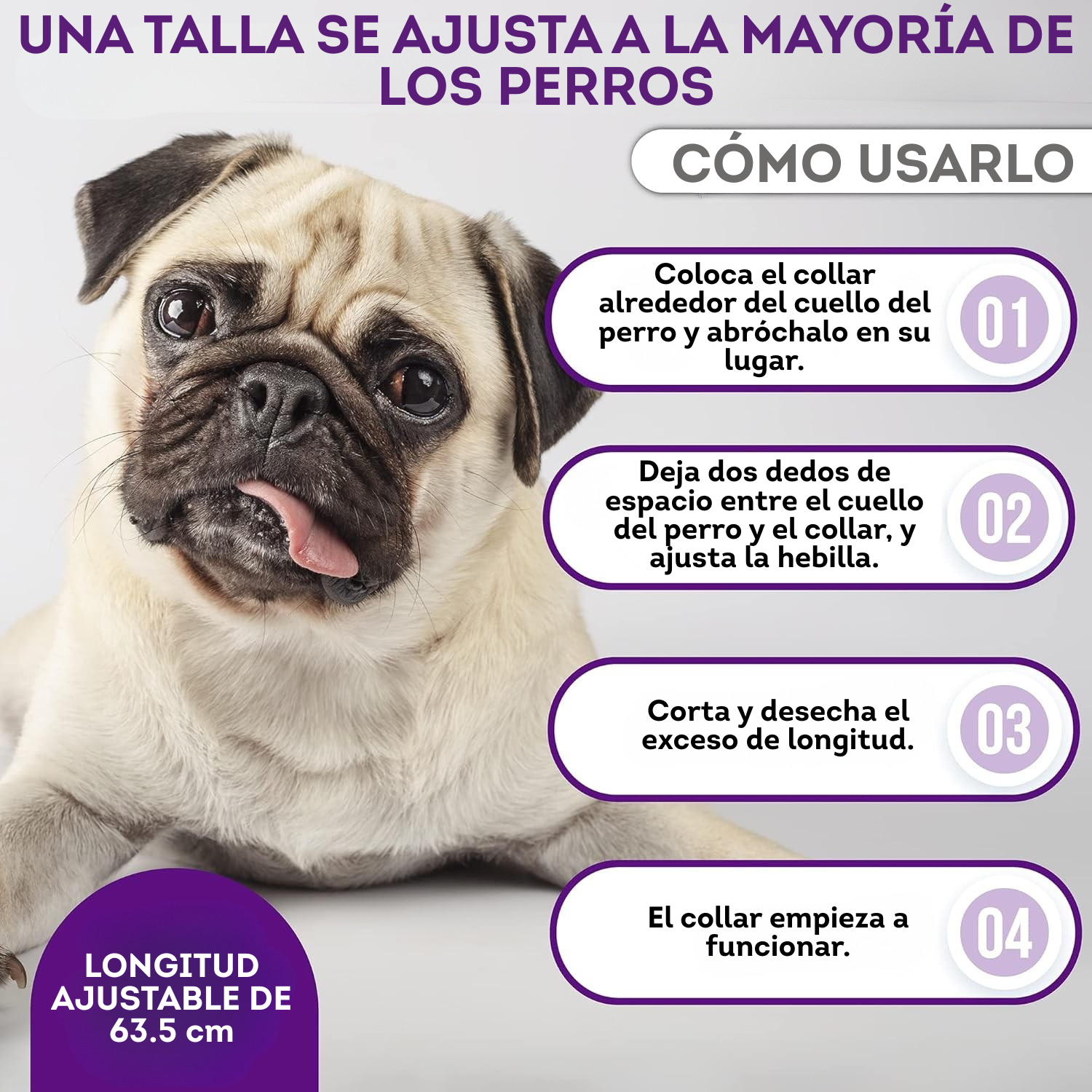 Collar calmante para perros mascotas