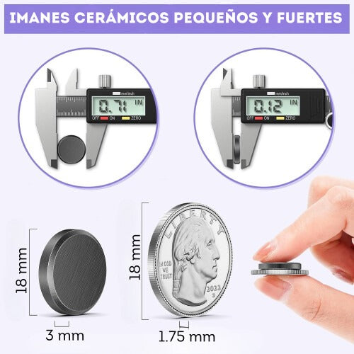 Imanes magnéticos de cerámica, 100 imanes fuertes
