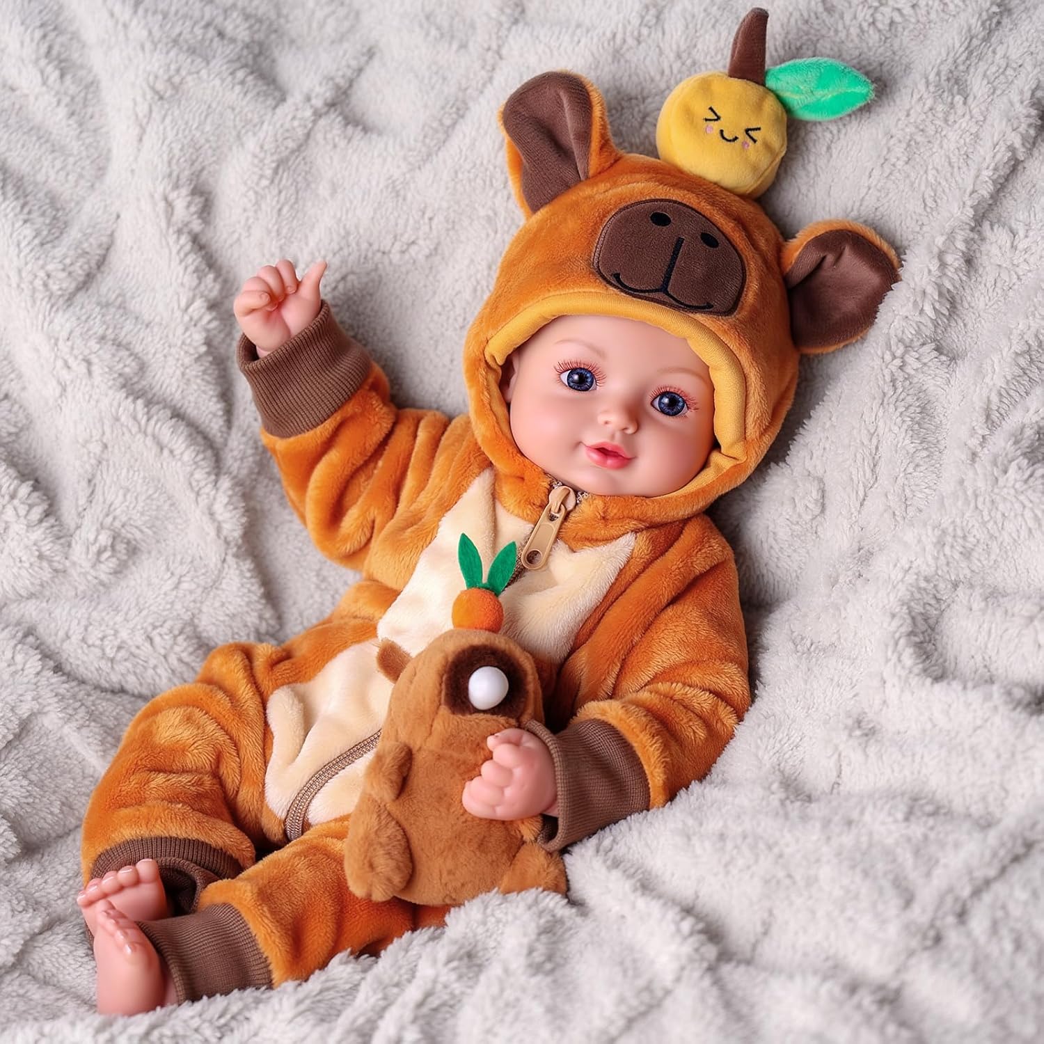 Muñeca Reborn de capibara de juguete