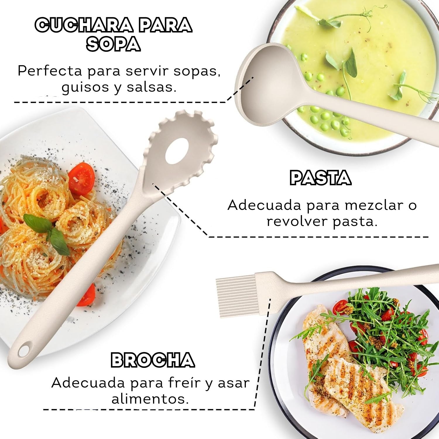 Juego de utensilios de cocina de silicona de 22 piezas