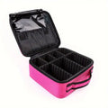 Bolso de almacenamiento y transporte de maquillaje fucsia