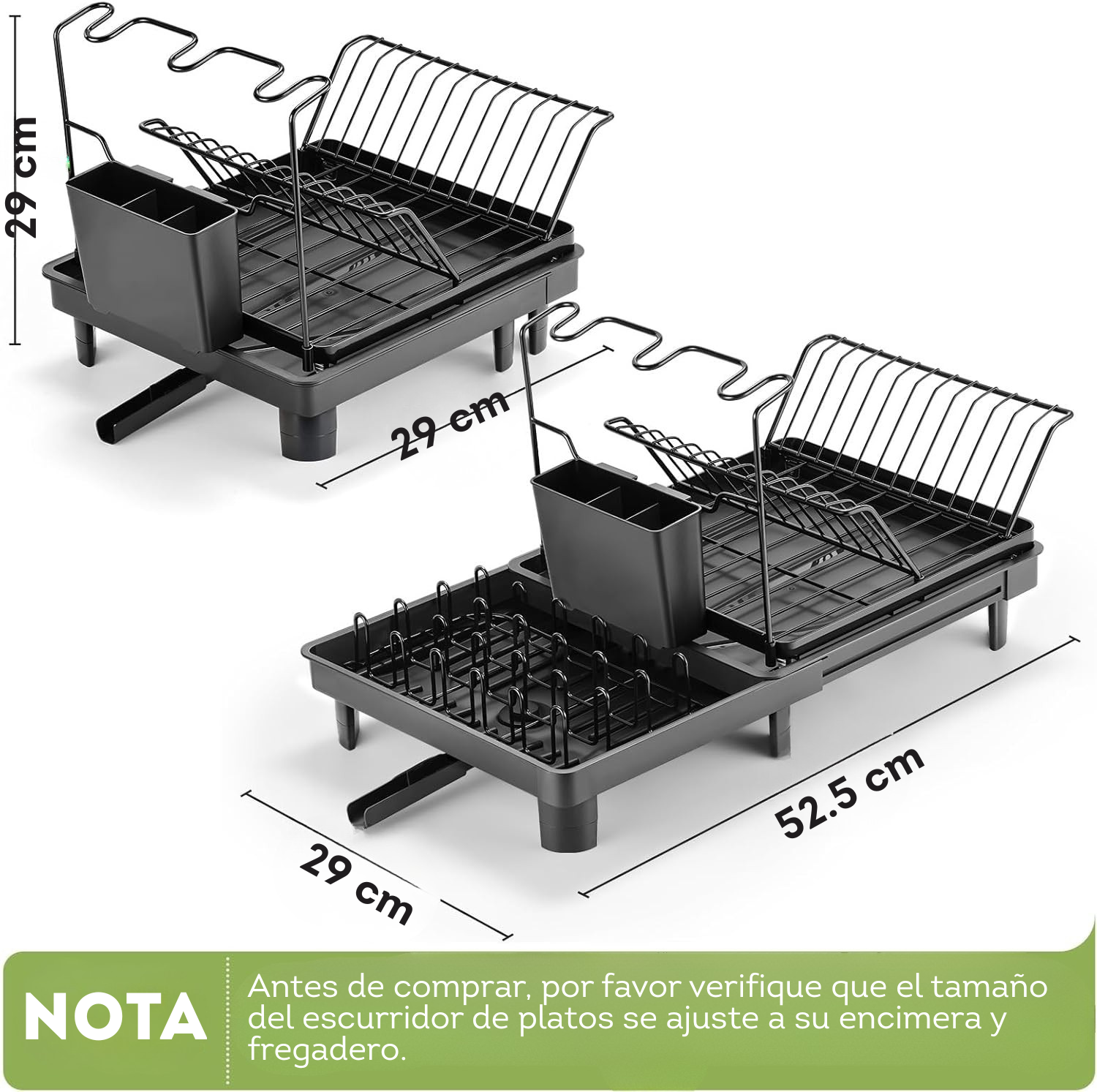Escurridor de platos expandible