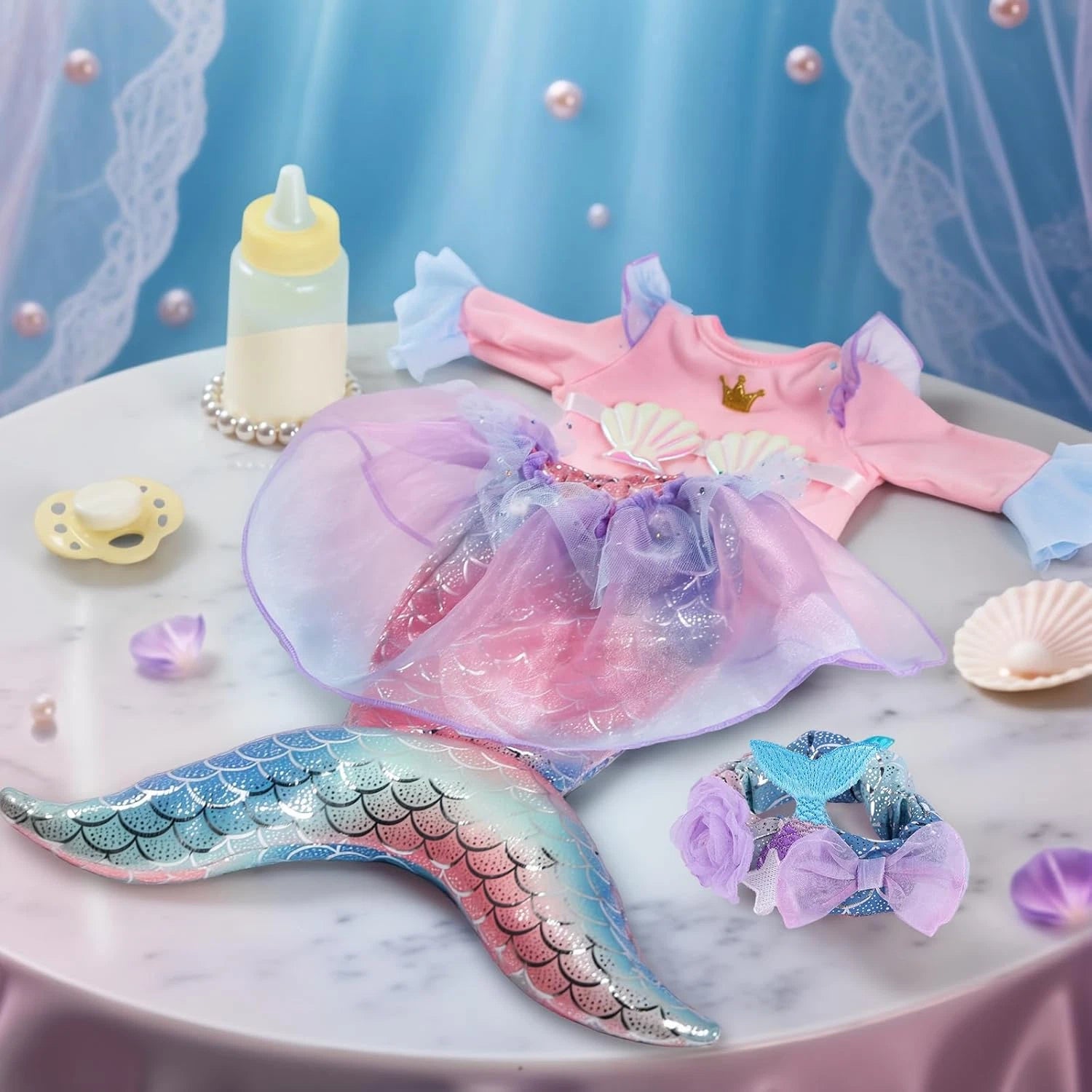 Muñeca Reborn  de sirena de juguete